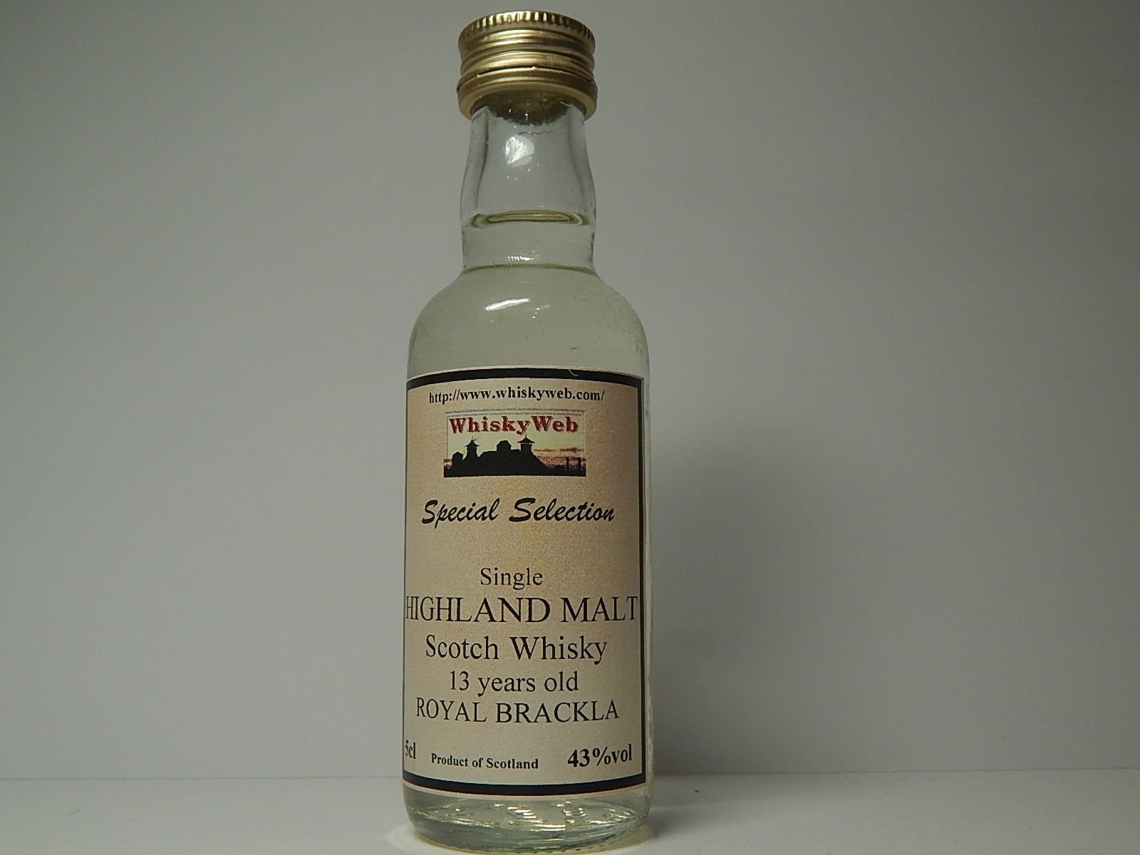 SHMSW 13yo "Whiskyweb" 5cl 43%vol